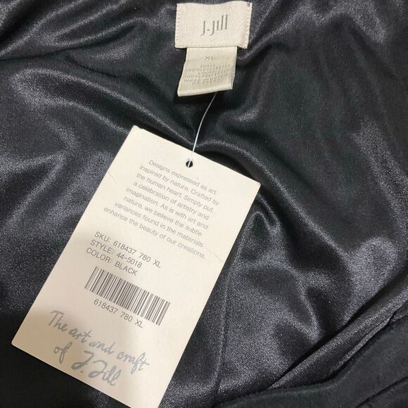 J Jill Maxi hi-low Faux Suede Black Skirt, XL. NWT. Elegant - Picture 8 of 12